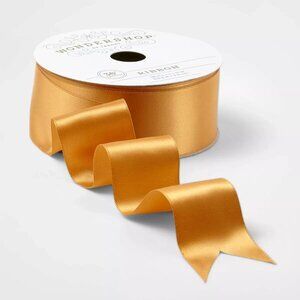 Gold Satin Christmas Ribbon 1.5-Inch x 36-Ft – Wondershop Gift Wrap Bows Crafts